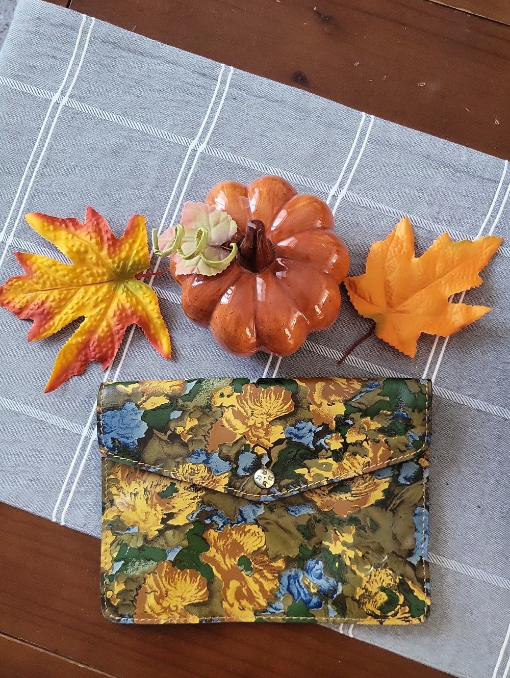 Patricia Nash Leather Floral Envelope Tablet Sleeve/Clutch